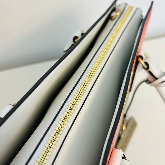 Michael Kors Purse Sheila Medium Ombré Signature Logo Satchel Rainbow - Picture 4 of 9